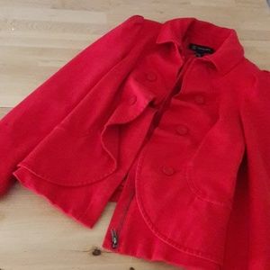 Red Ruffle Jacket INC International Concepts